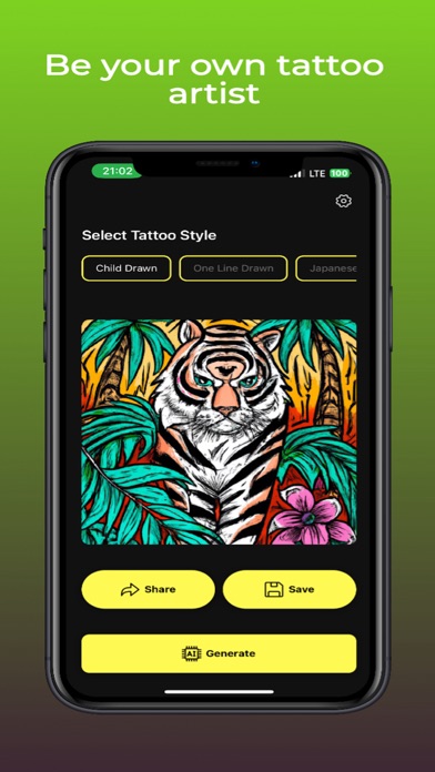 AI Tattoo Generator Screenshot