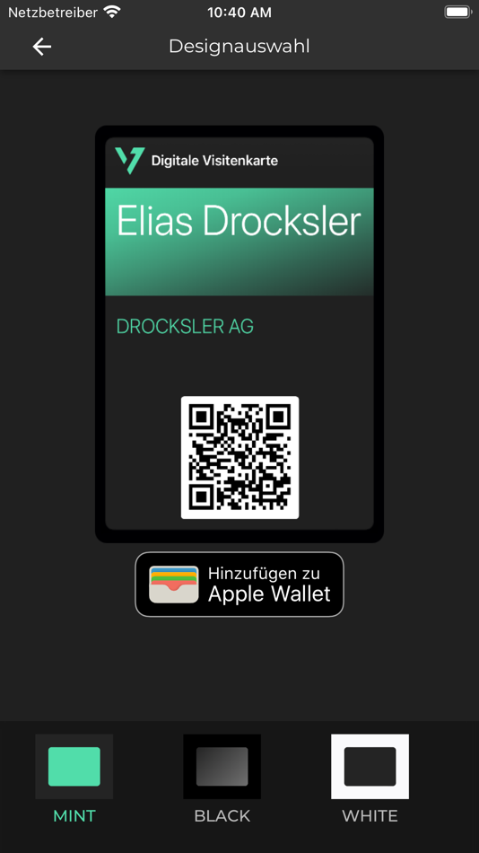 #7. oneVcard - smart business card (iOS) 由: oneVcard GmbH