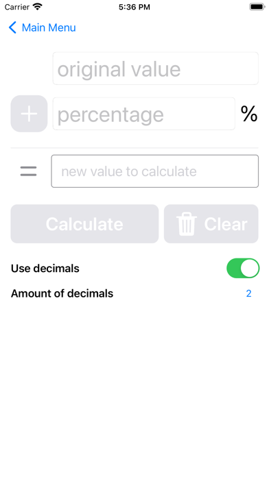 Percent-Calc Screenshot