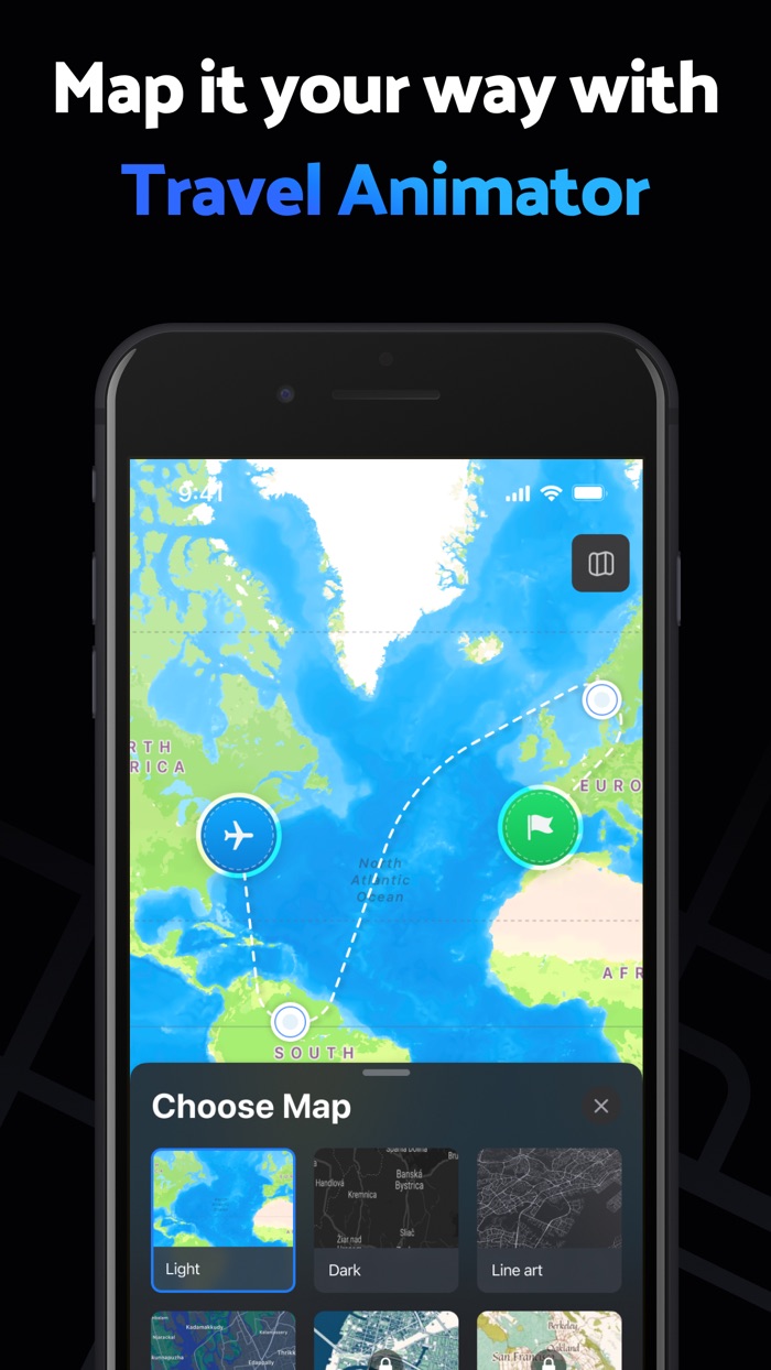 TravelAnimator Journey Route