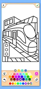 Trains coloring pages screenshot #3 for iPhone