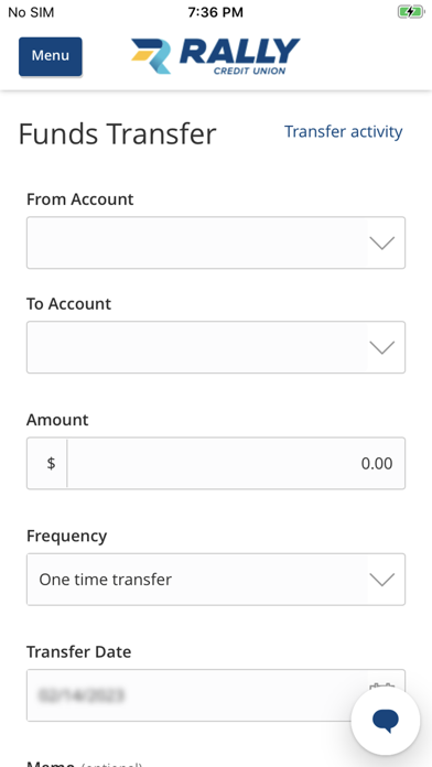 Rally Credit Union Screenshot