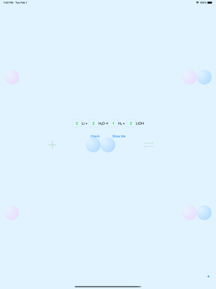 Interactive Equation Balancer