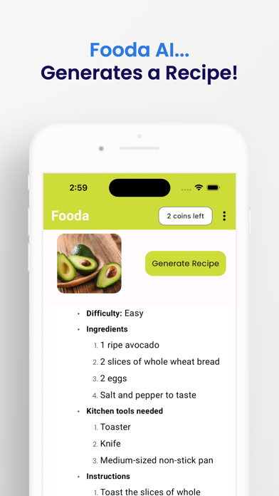 Fooda AI: Snap & Cook Screenshot