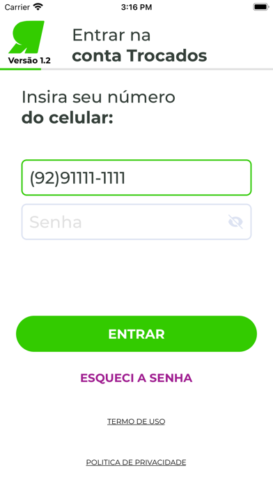 Trocados Carteira Screenshot