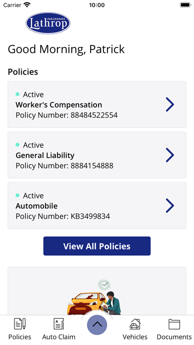 Lathrop Insurance Screenshot