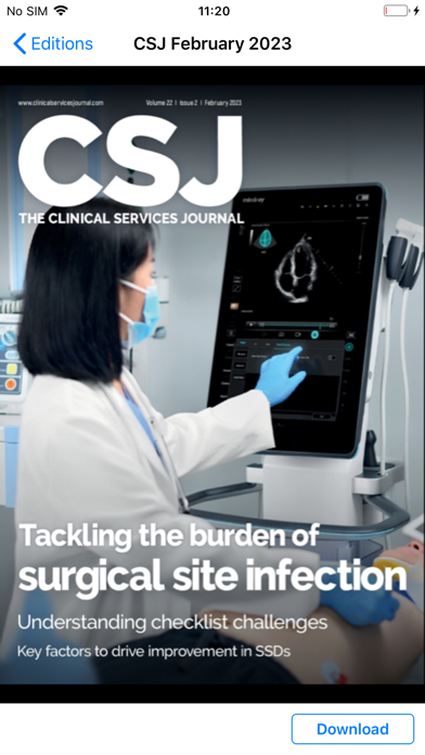 Clinical Services Journal Screenshot