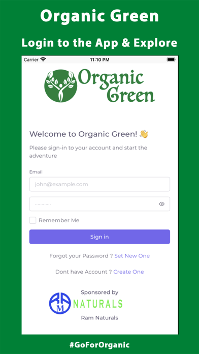 Organic Green Screenshot