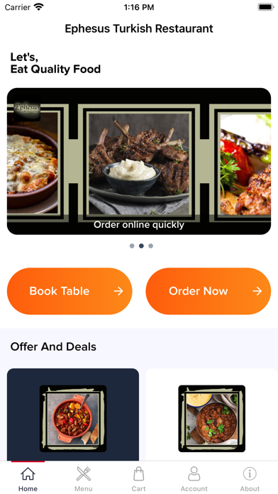 Ephesus Turkish Restaurant Screenshot