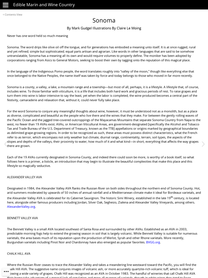 Edible Marin and Wine Country