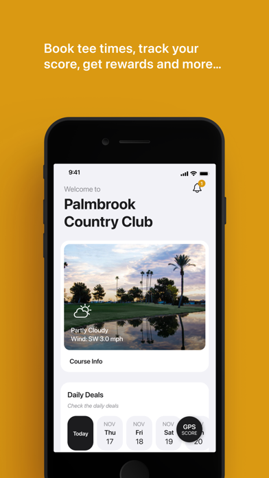Palmbrook Golf Tee Times Screenshot