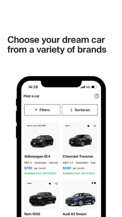 FINN Car Subscription Screenshot