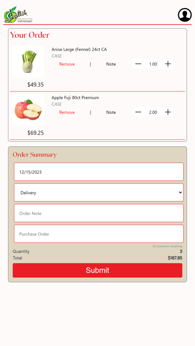 Jack Scalisi Mobile Ordering Screenshot