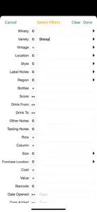 Personal Wine Cellar Database screenshot #2 for iPhone
