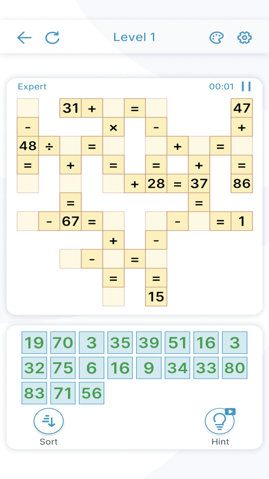 #1. Math Crossword Puzzle (iOS) By: Hung Do