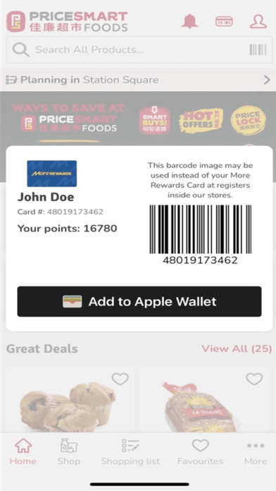 PriceSmart foods Screenshot