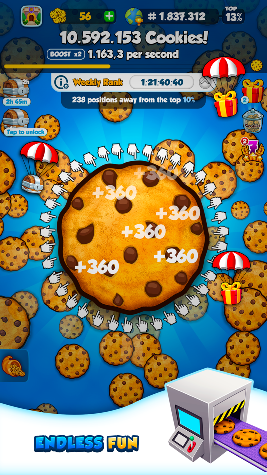 #6. Cookie Clickers (iOS) 来自: Tiny Games