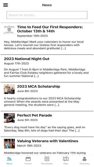 Screenshot 1 of Middleridge Civic Association App