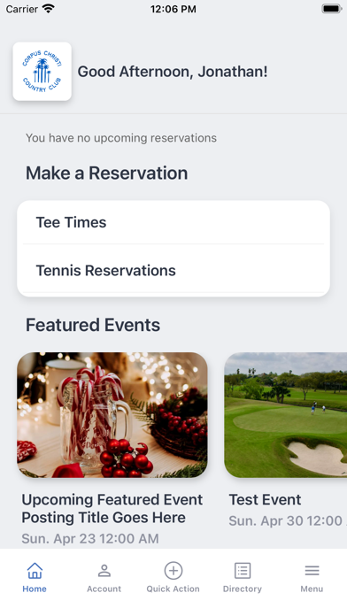 Corpus Christi Country Club Screenshot