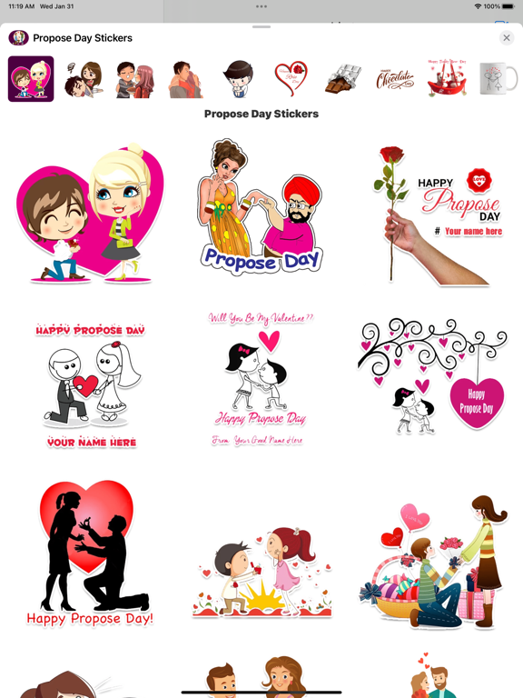 Screenshot #4 pour Propose Day Stickers