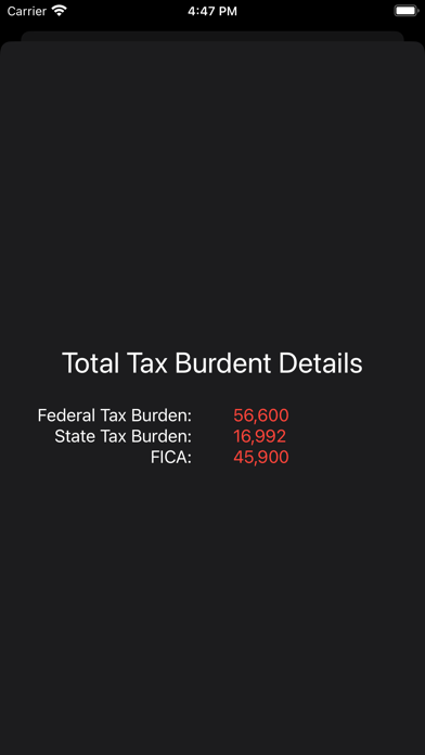Self Employed Tax Calculator Screenshot