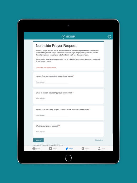 Northside Christian Church App iPad screenshot 4 - Lifestyle app