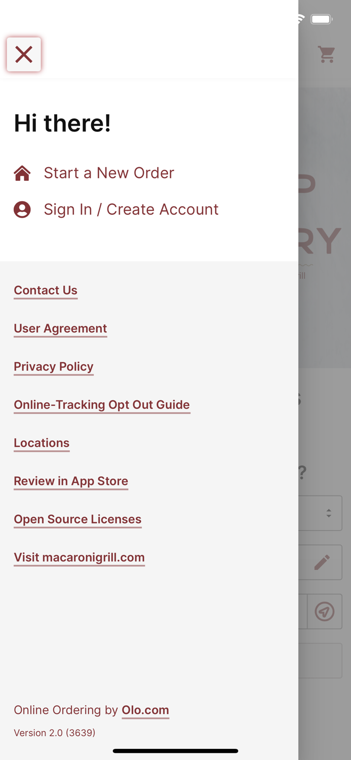 Macaroni Grill Ordering