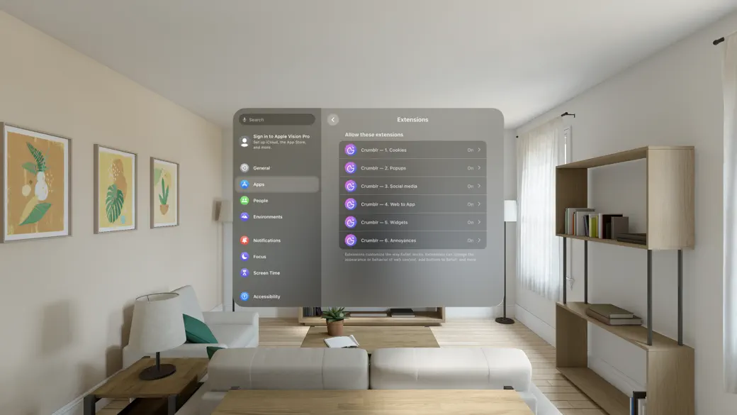 Crumblr — Hide cookies popups screenshot 2