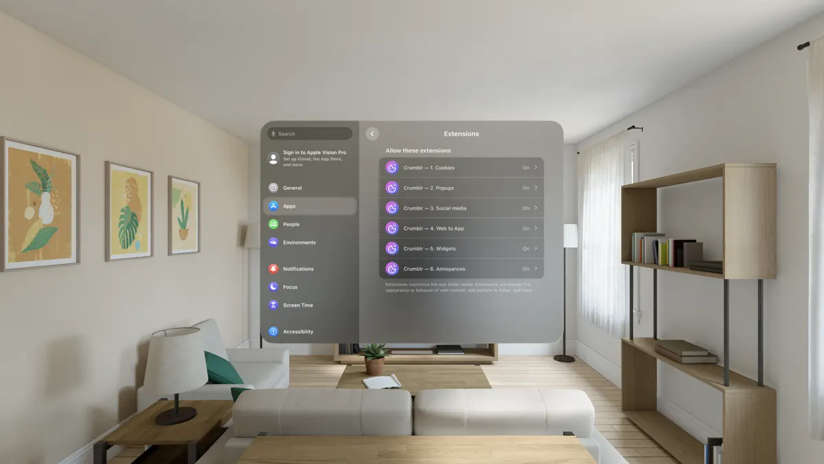 Crumblr — Hide cookies popups screenshot 2