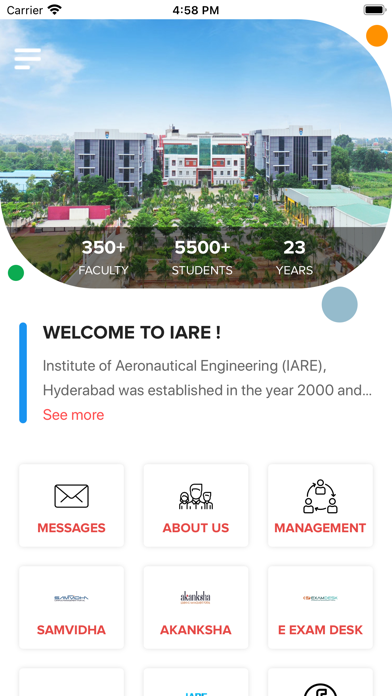 IARE Connect Screenshot