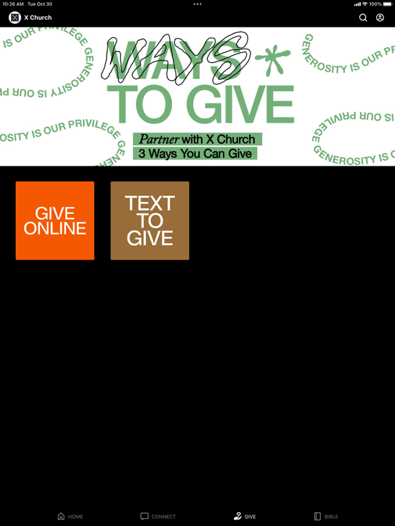 X Church iPad screenshot 3 - Lifestyle app