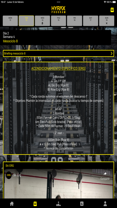 Hyrox Program Screenshot