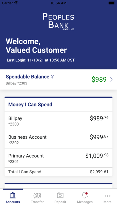 Peoples Bank LA Mobile Screenshot