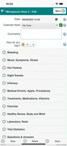 Menopause Diary 3 screenshot #2 for iPhone