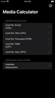 media calculator: cpms & cpas iphone screenshot 1