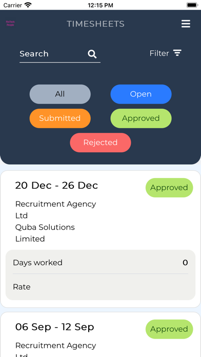 Screenshot #3 pour FinTech People E Timesheets