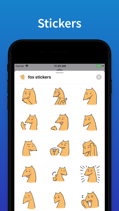 Screenshot #1 pour Cute fox top emoji & stickers