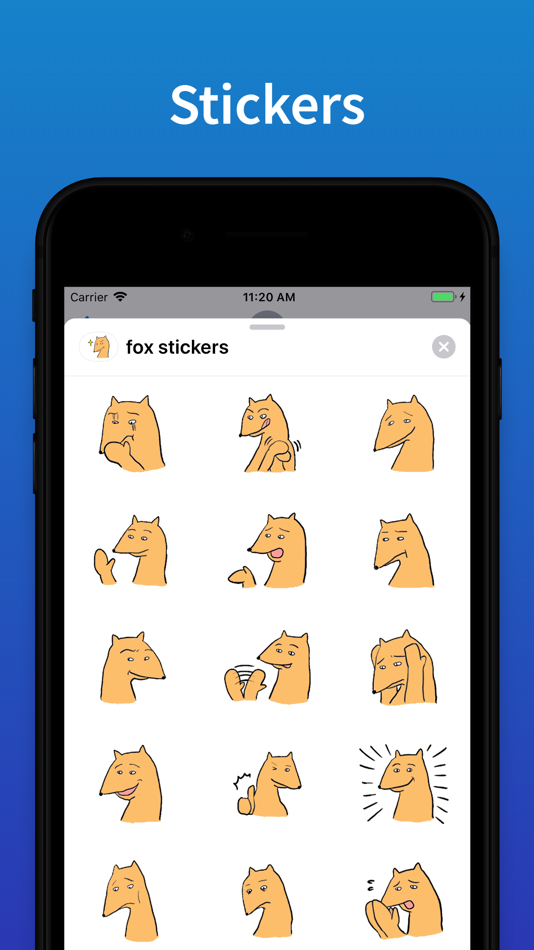 Cute fox top emoji & stickers - 1.1 - (iOS)