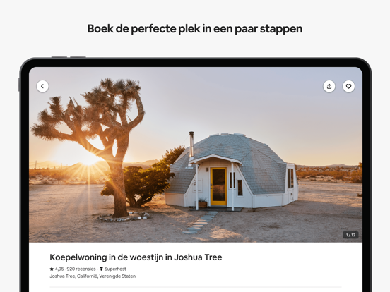 Airbnb iPad app afbeelding 2