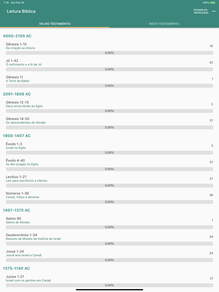 Controle de Leitura da Bíblia