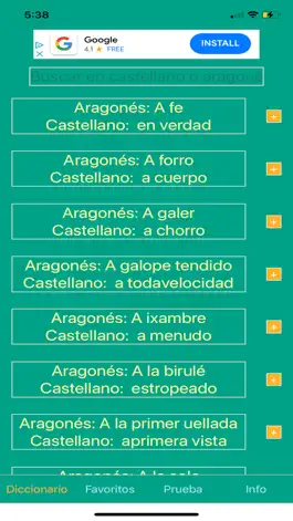 Game screenshot Diccionario Aragonés mod apk