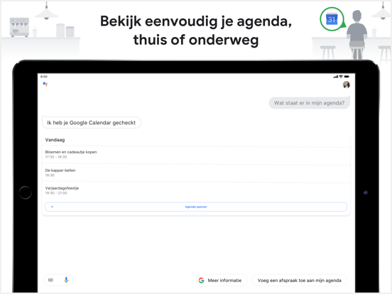 De Google Assistent iPad app afbeelding 2