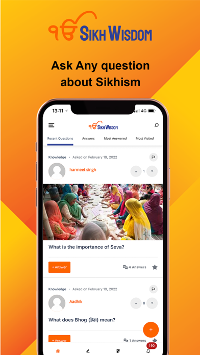 Sikh Wisdom: Sikh Q&A Platform Screenshot