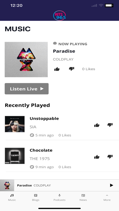 Hits 96-5 FM Screenshot