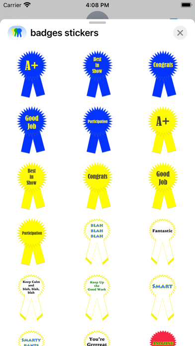 badges and awards Screenshot