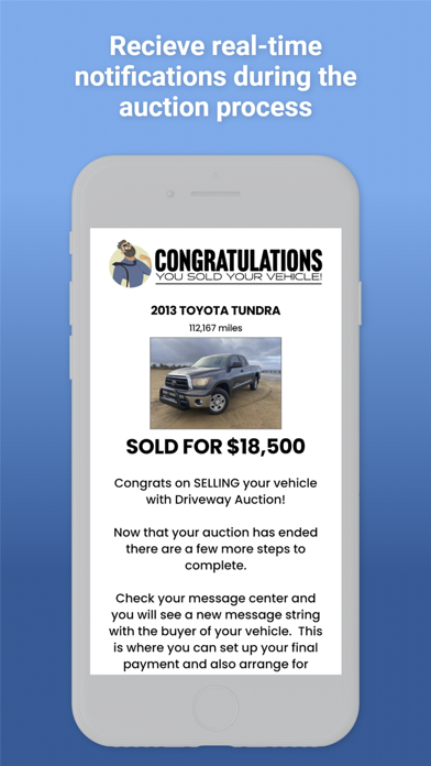 Driveway Auction Screenshot