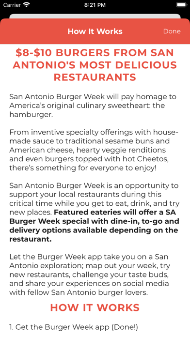 San Antonio Burger Week Screenshot