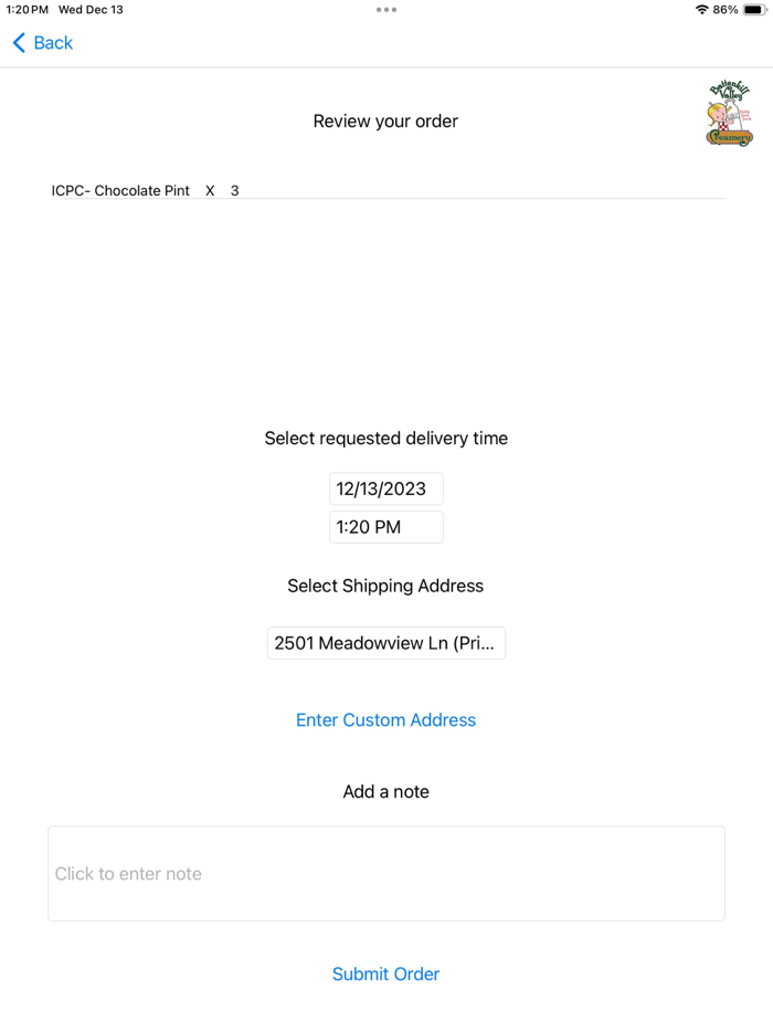 Battenkill Creamery Orders