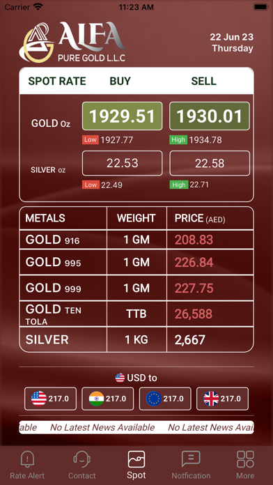 Alfa Pure Gold Bullion Screenshot