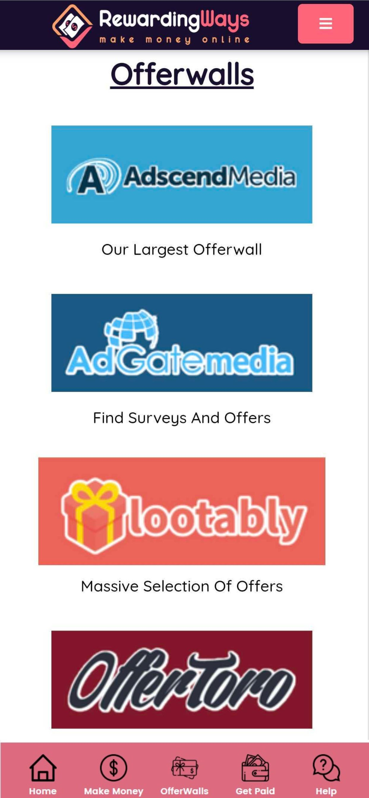 RewardingWays Paid Surveys